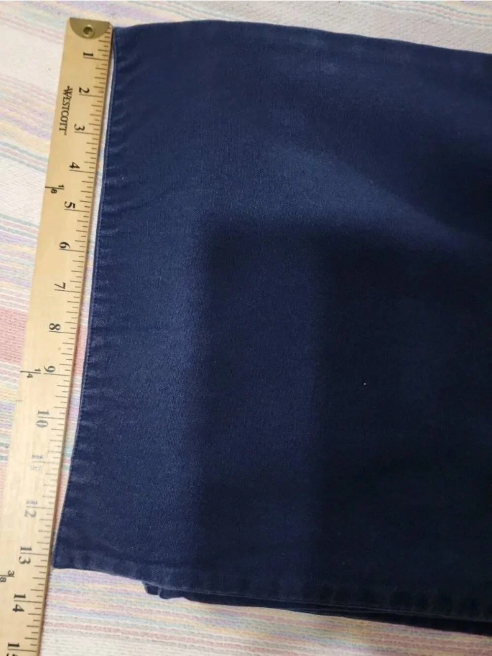 Blue Embroidered Placemats Floral Navy  Cotton Reversable Set Of 6 Americana